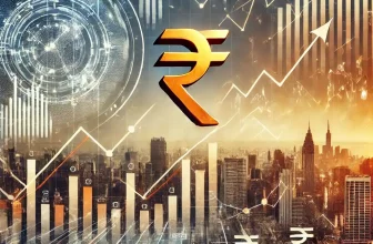 Indian stock market with rising graphs
