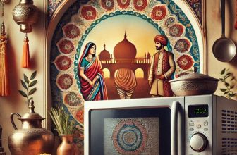 microwave oven in Indian kitchen
