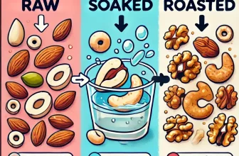 raw soaked and roasted nut