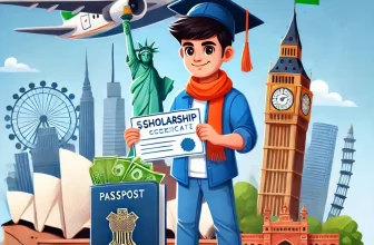 Indian student receiving a scholarship