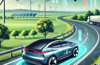 a futuristic fuel-efficient car driving on an open highway in India