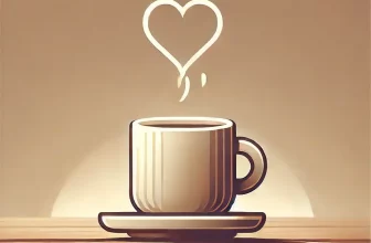 a steaming cup of coffee
