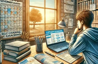 a student preparing for a government exam