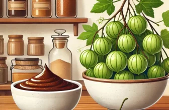fresh Amla (Indian gooseberries) placed next to a bowl of Chyawanprash