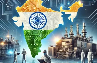 illustration depicting India's rise in semiconductor manufacturing
