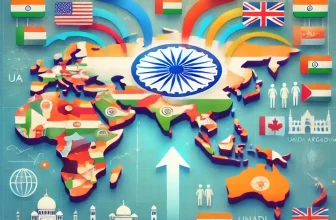 world map with the largest Indian immigrant population