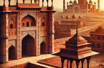 An artistic illustration of Fatehpur Sikri, the abandoned Mughal capital in India