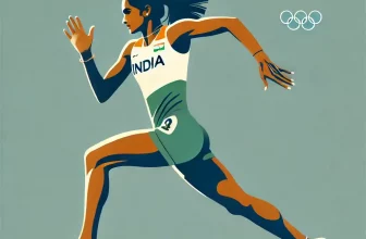 Indian athlete running in an Olympic race