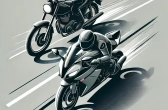 Royal Enfield racing against a Kawasaki Ninja