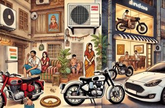 a contrast between past and present in India