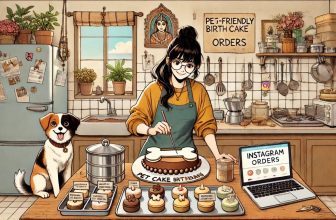 a woman running a pet cake baking business from her home