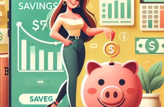 a woman saving money