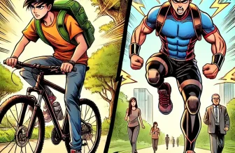 comparing side by side cycling and walking for fitness