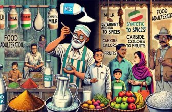 illustration depicting food adulteration in India