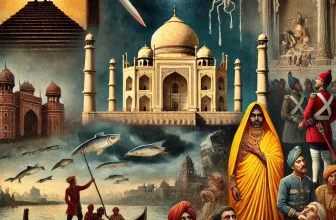 illustration depicting mysterious and bizarre events from Indian history