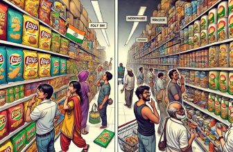 illustration depicting shrinkflation in India