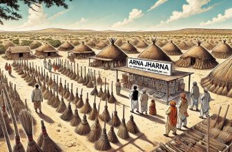 illustration of Arna Jharna, the Desert Museum of Rajasthan