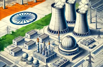 illustration of India's upcoming mega nuclear power generation plant