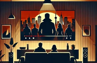 illustration of a bold web series airing on TV