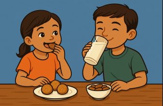 almond laddus and milk