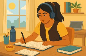 girl with full focus & concentration