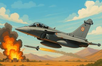 operation sindoor illustration fighter jet bombing terrorist hideout
