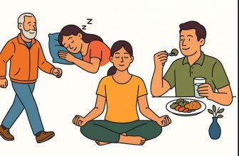 healthy habits like walking, meditation, good sleep