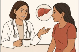 a doctor suggesting black coffee for liver health