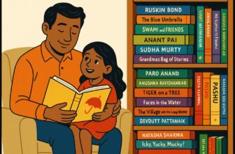 a father reading story form famous book