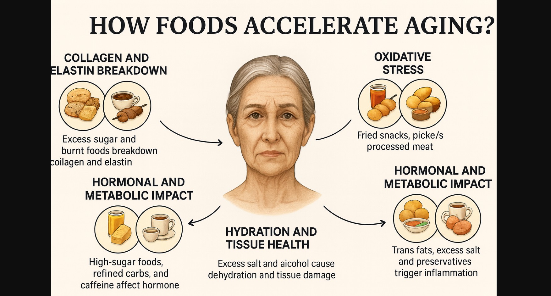 15 Foods in India That Lead to Wrinkles, Fatigue, and Aging