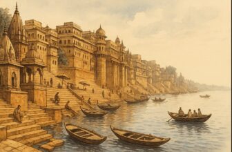 illustration of Varanasi ghat