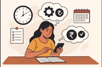 a girl planning to save time and calculating time spent on various activities