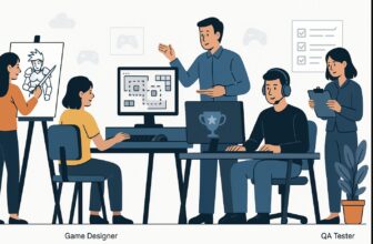 people working in gaming company